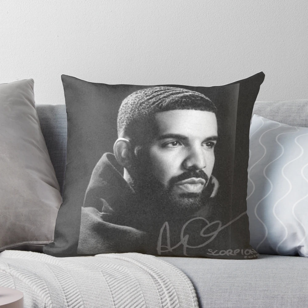 Cozy and fashionable drake-themed pillow with scorpion design