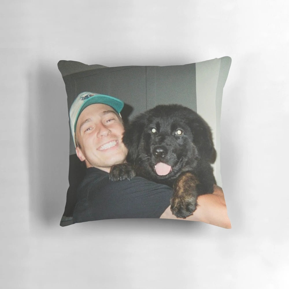 Drew Starkey-inspired black and white pillow design