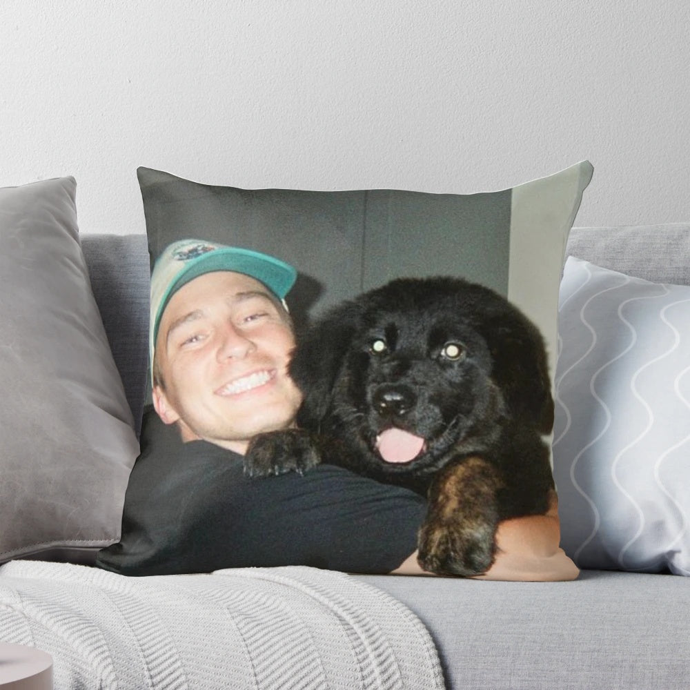 Drew Starkey-inspired black and white pillow design
