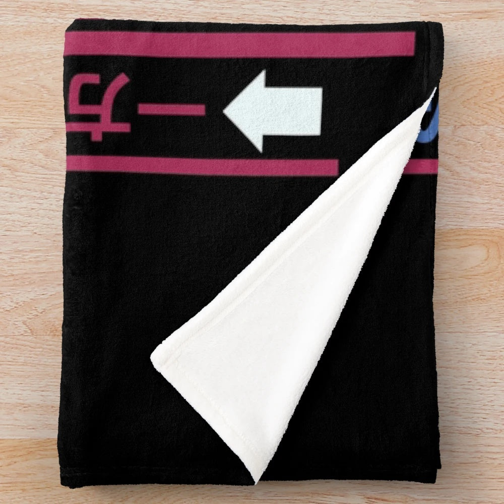 Plush Blanket featuring a stylish drift car in a vibrant Japanese inspired design