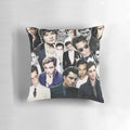 Decorative pillow featuring a collage of images of actor Ed Westwick as Chuck Bass from the TV show Gossip Girl