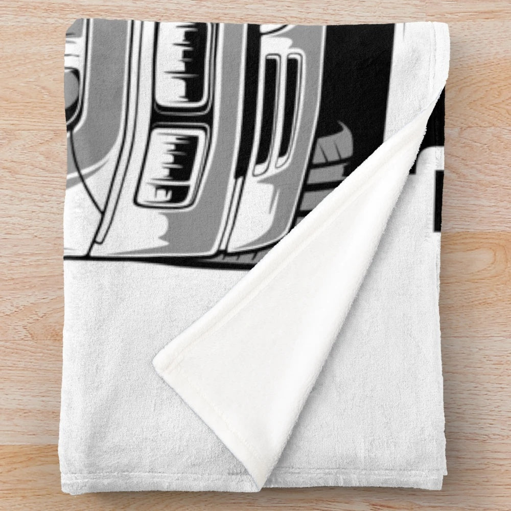 Fairlady 300ZX sports car inspired plush blanket