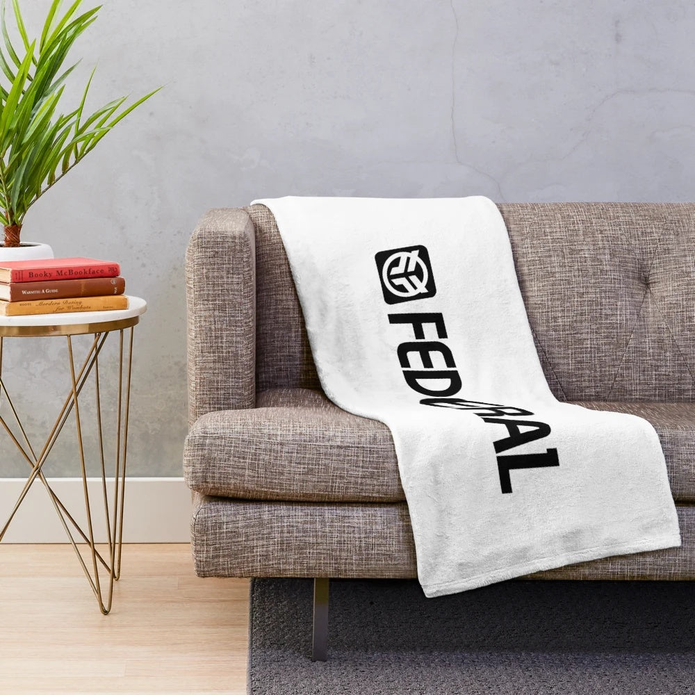 Federal BMX inspired plush blanket featuring a bicycle and extreme sport graphics