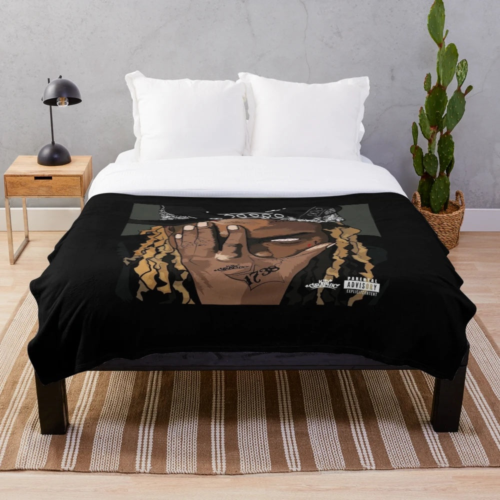 Fetty Wap inspired plush blanket with cool graphic design