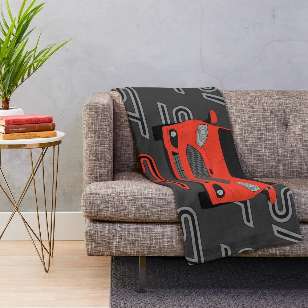Fiesta ST inspired plush blanket for car enthusiasts