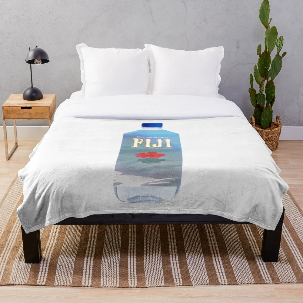 Fiji anime-themed plush blanket with vaporwave and aesthetic design