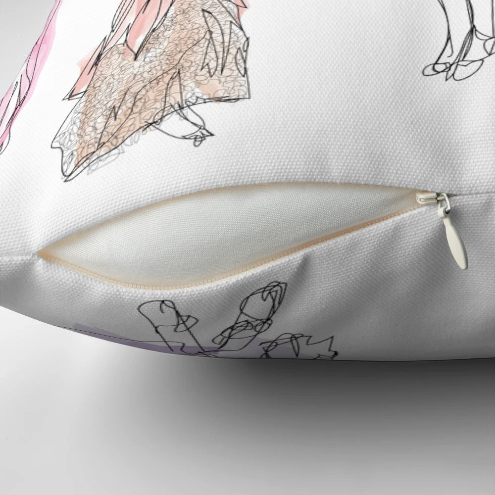 Vibrant pillow featuring an image of Florence Welch, the lead singer of Florence and the Machine