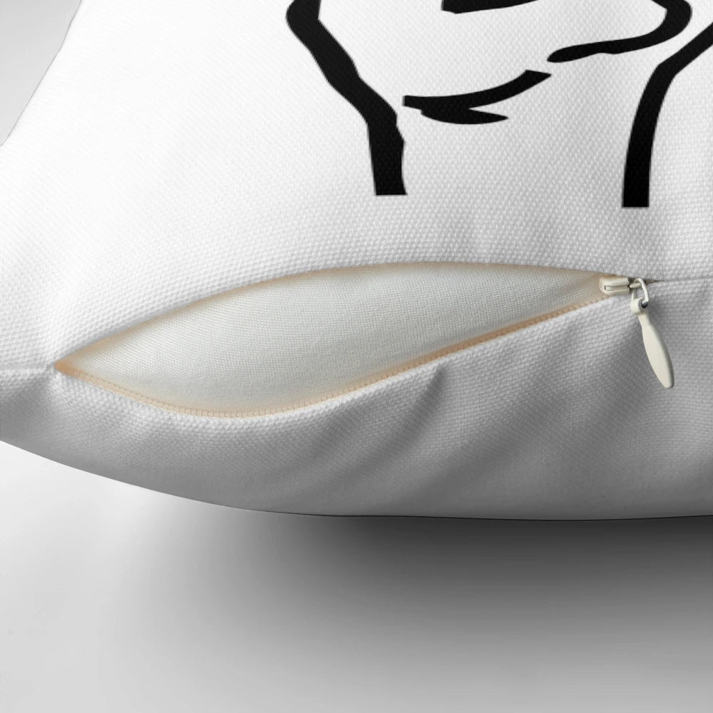 Vibrant red card graphic on a high-quality football/soccer-themed pillow