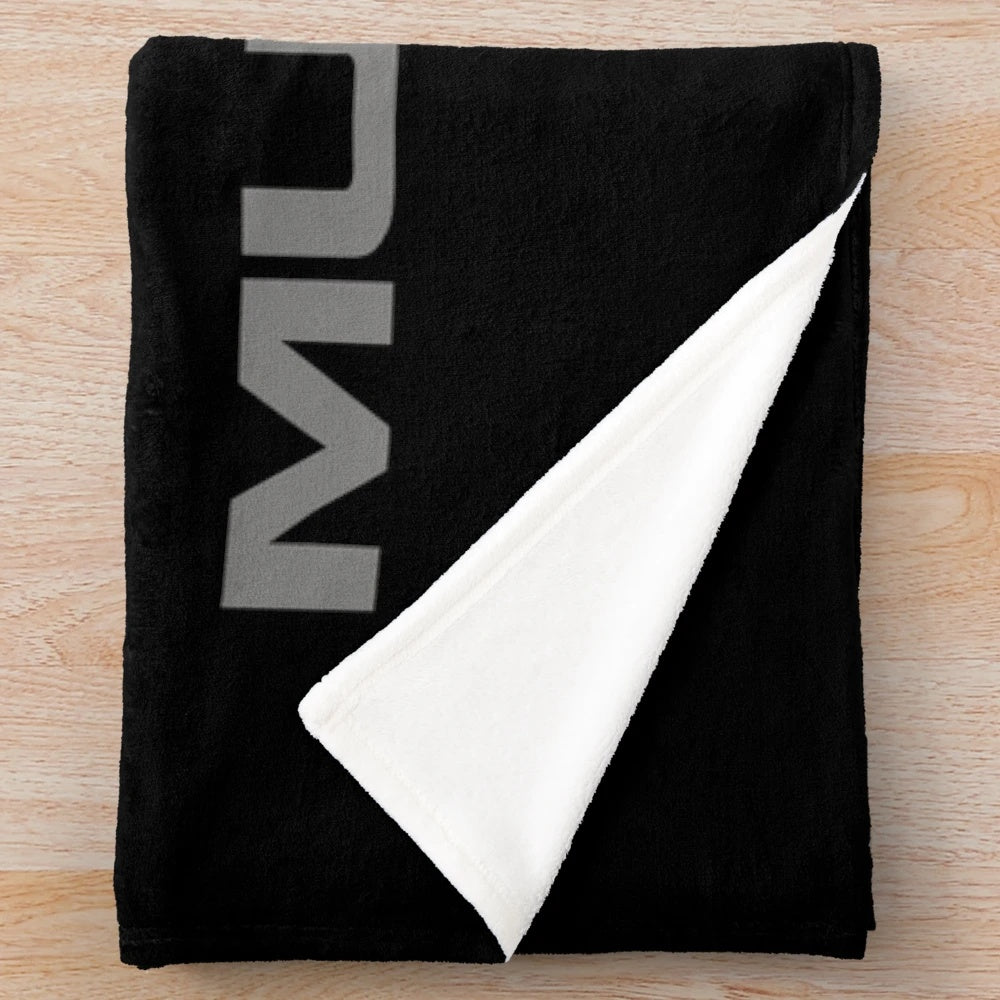 Ford Mustang GT Inspired Plush Blanket with Emblem Design