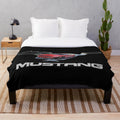 Ford Mustang logo design plush blanket