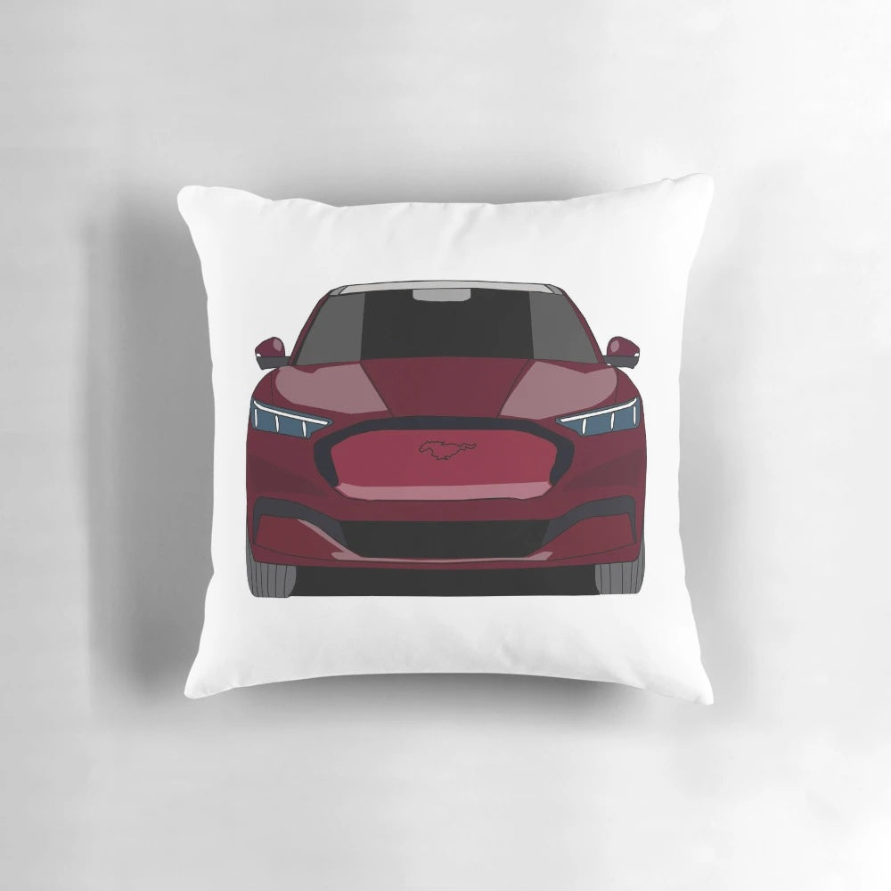 Ford Mustang Mach-E electric vehicle themed pillow