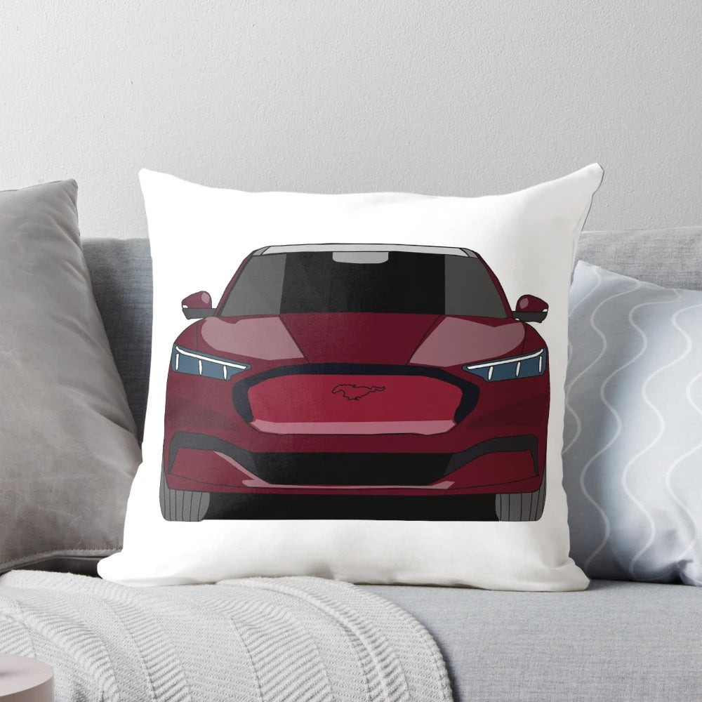 Ford Mustang Mach-E electric vehicle themed pillow