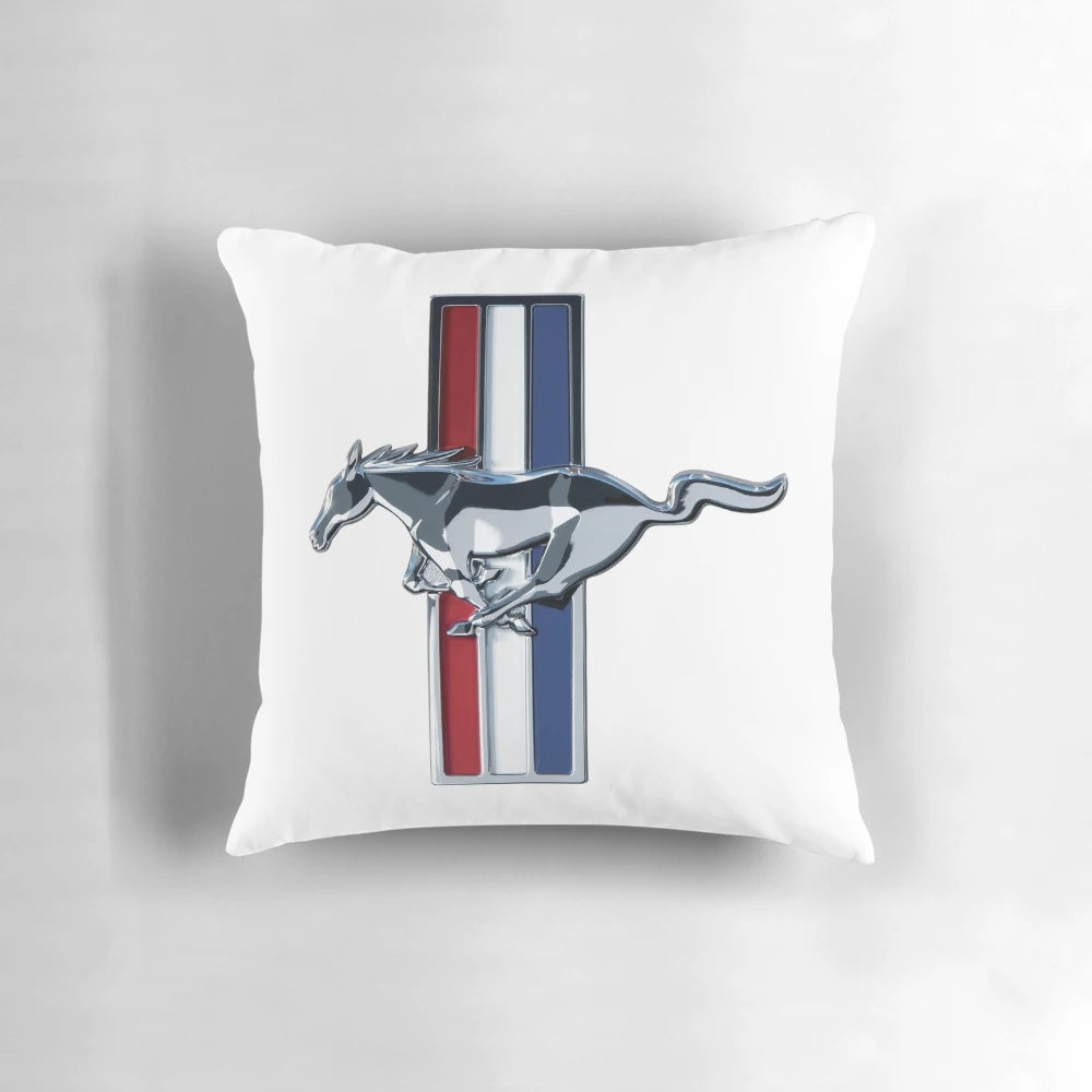 Ford Mustang Pillow with the iconic Mustang logo