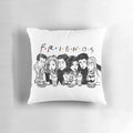Colorful and playful Friends TV series-inspired pillow cover
