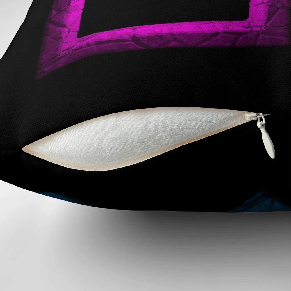 Colorful gaming-themed pillow with buttons design