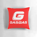 Gasgas-inspired motorcycle pillow with the iconic gasgas logo and symbol