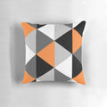 Multicolored geometric pattern decorative throw pillow