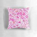 Fashionable geometric pattern pink pillow for trendy home styling