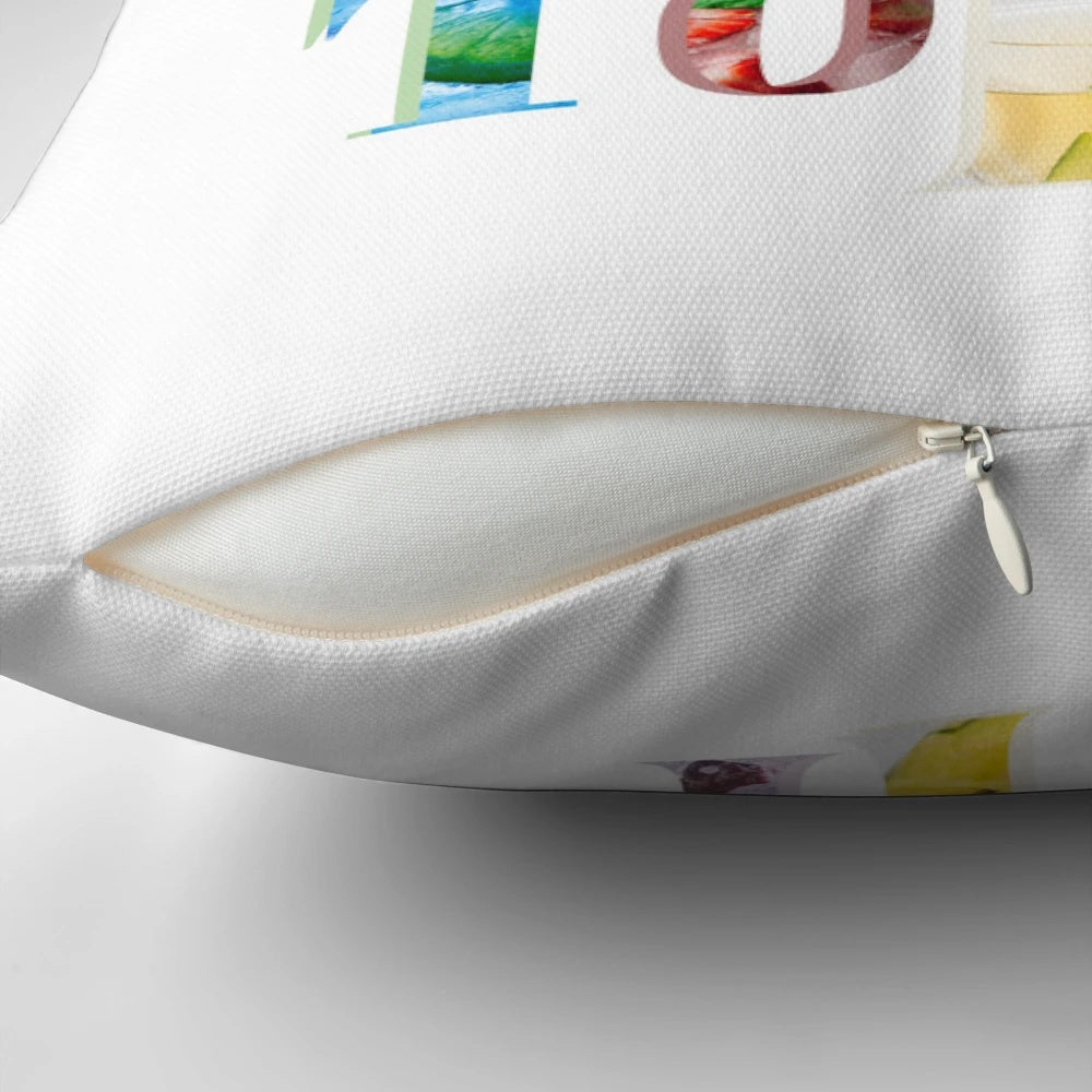 Gin and Tonic Themed Decorative Pillow for Home and Bar