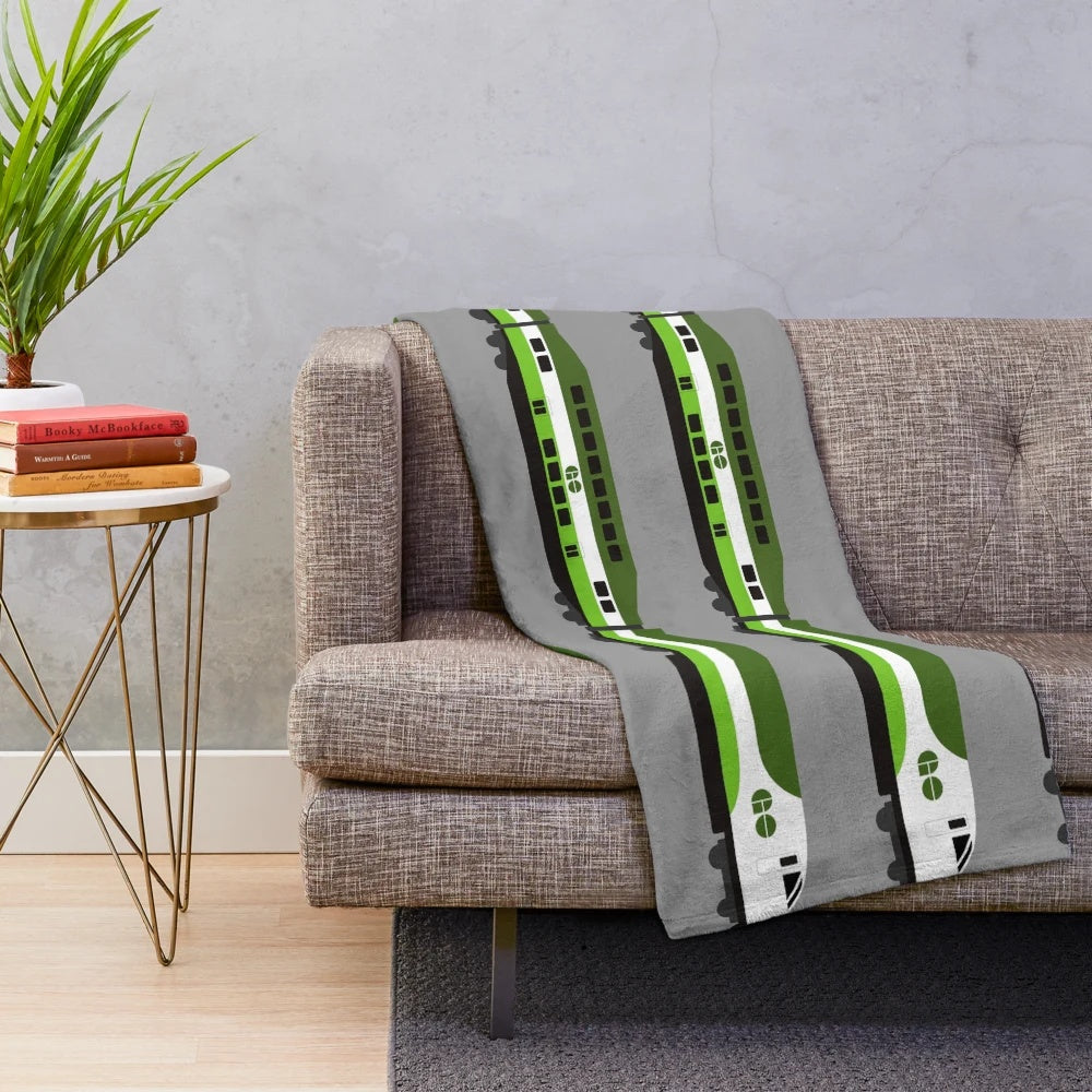 Go train inspired plush blanket