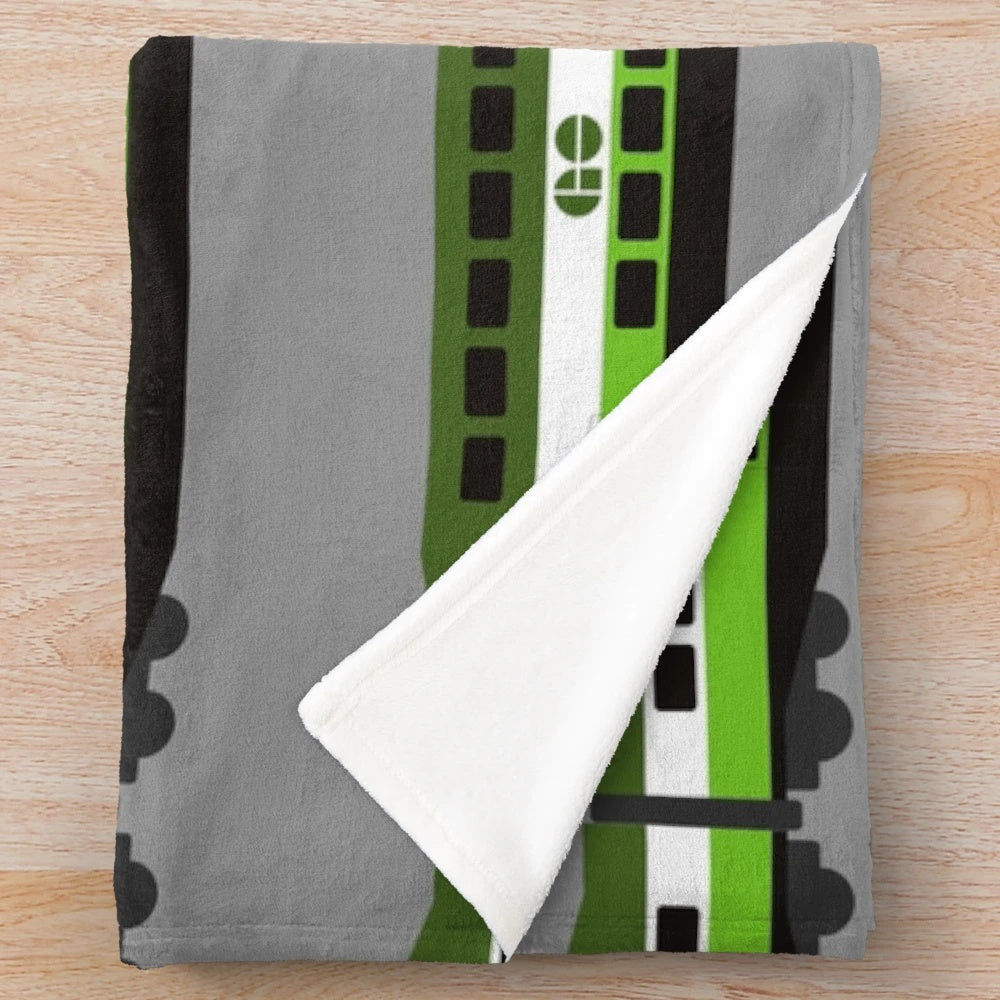 Go train inspired plush blanket