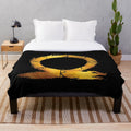God of War Ragnarok Plush Blanket with Golden Logo