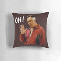 Monochrome graphic design pillow with a goth, punk, and alternative music inspired style