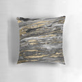 Stylish grey and gold abstract marble decorative throw pillow
