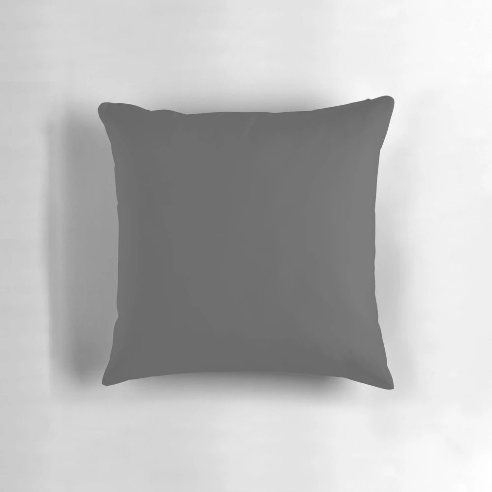 Soft, grey pillow with a simple, minimalist design