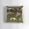 Greyhound and sighthound themed throw pillow with dog breed design