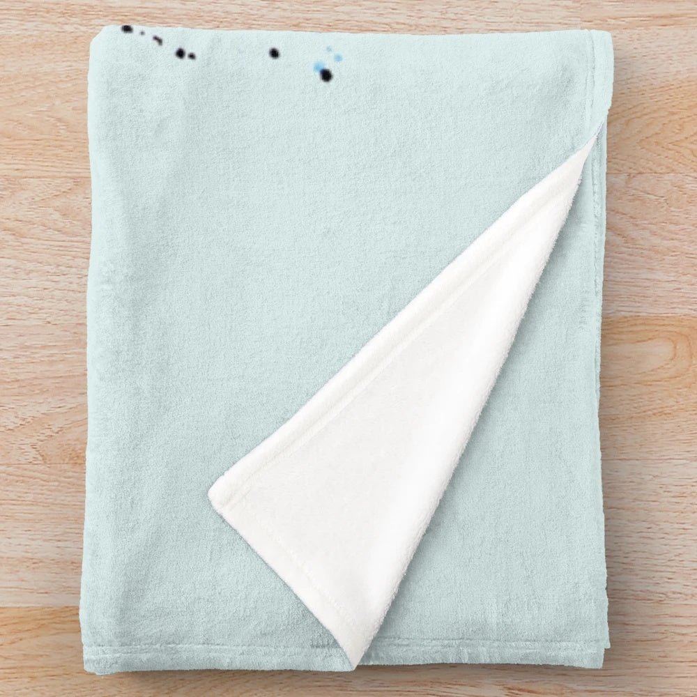 Guy Harvey inspired plush blanket with racing and music motifs