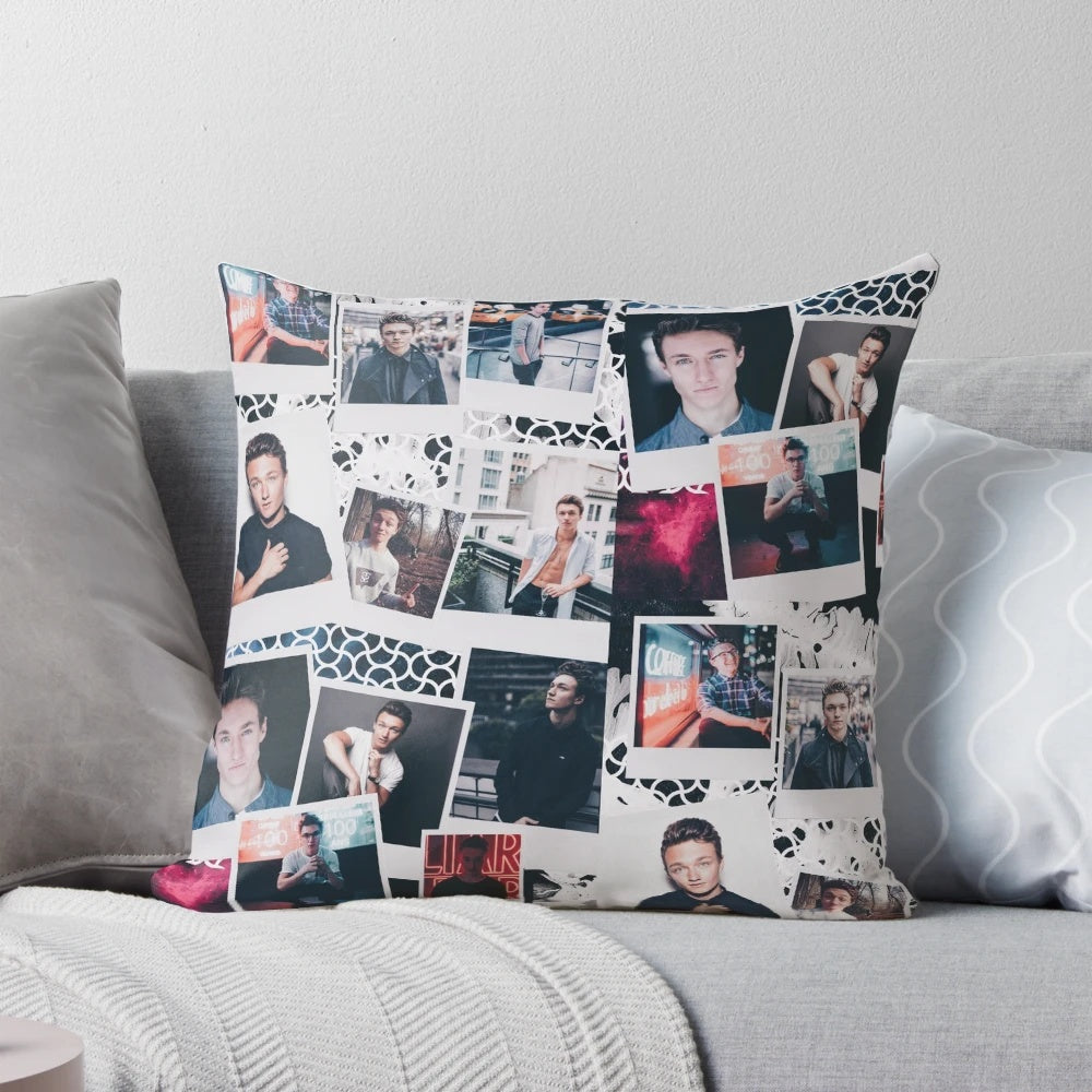 Harrison Osterfield, a popular Instagram influencer, featured on a soft, comfortable pillow.