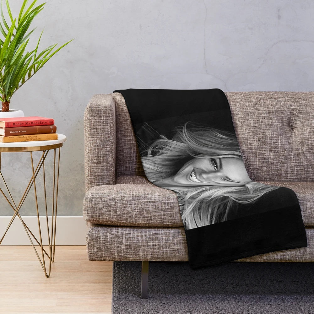Helene Fischer inspired plush blanket with pop art collage design