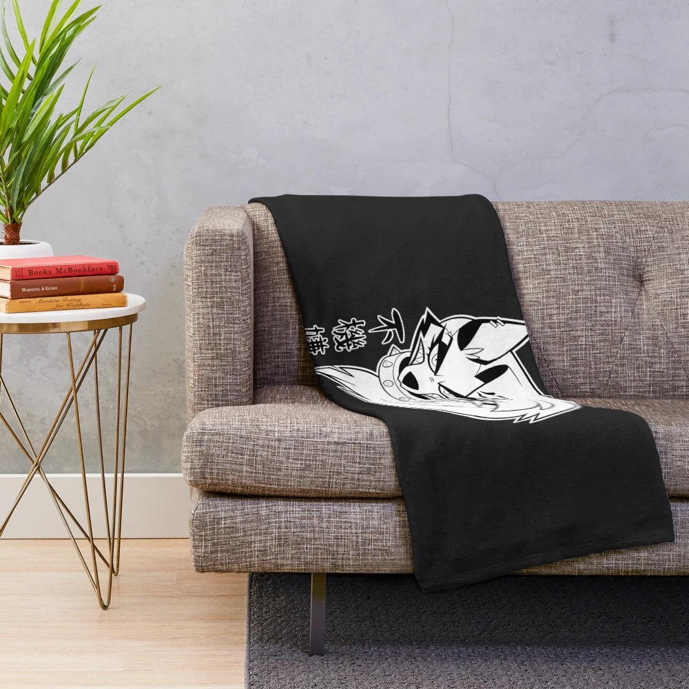 Helluva Boss Loona Plush Blanket featuring the popular character from the Helluva Boss anime