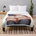 Hentai-inspired plush blanket featuring a cute anime-style design
