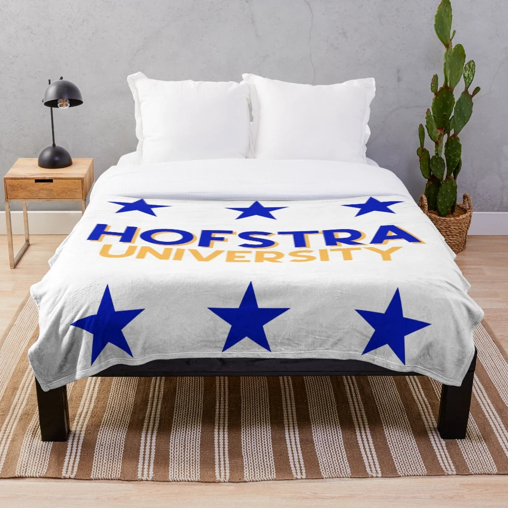 Hofstra University inspired tie dye plush blanket
