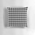 Houndstooth patterned black and white pillow from David Jones