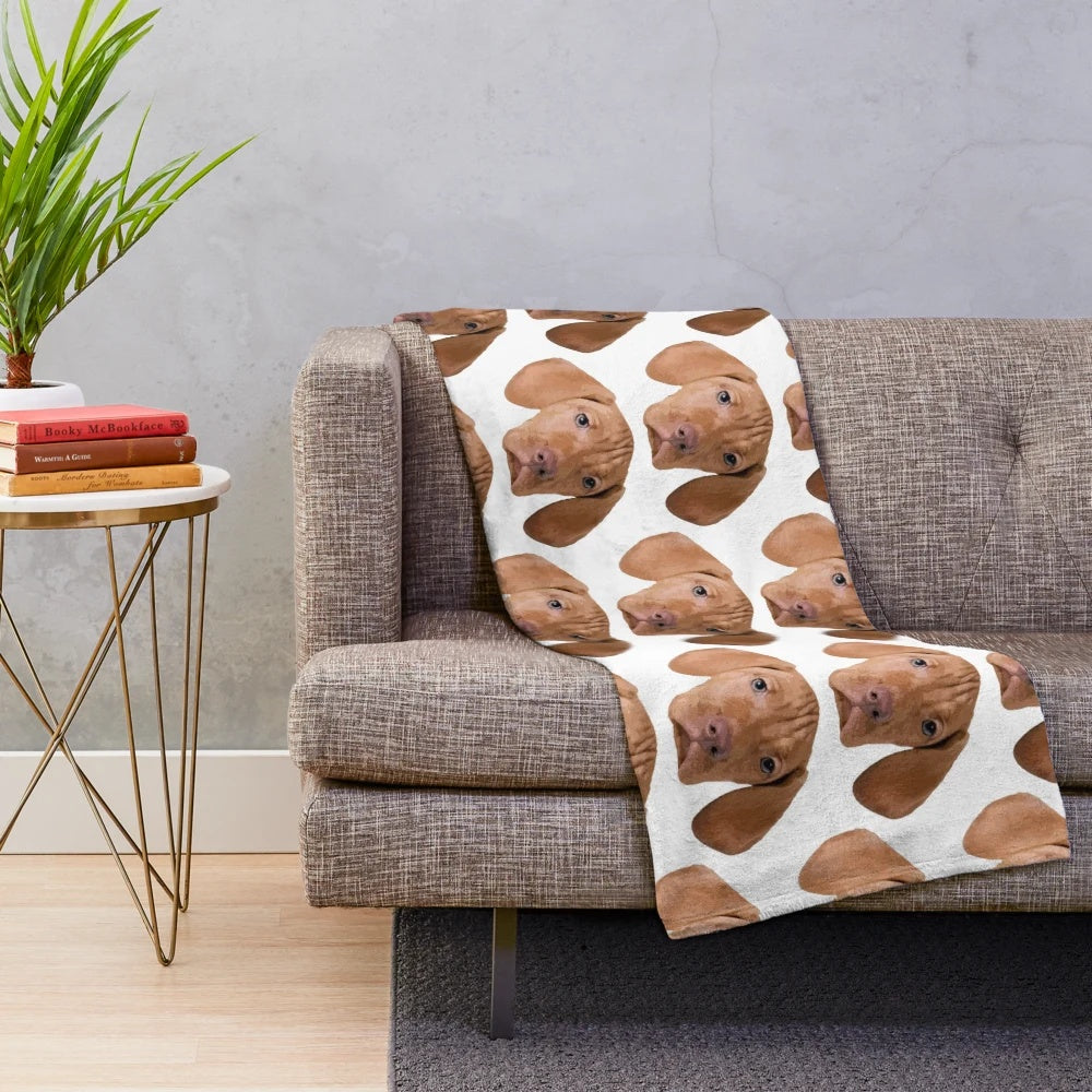 Colorful Hungarian Vizsla dog breed plush blanket