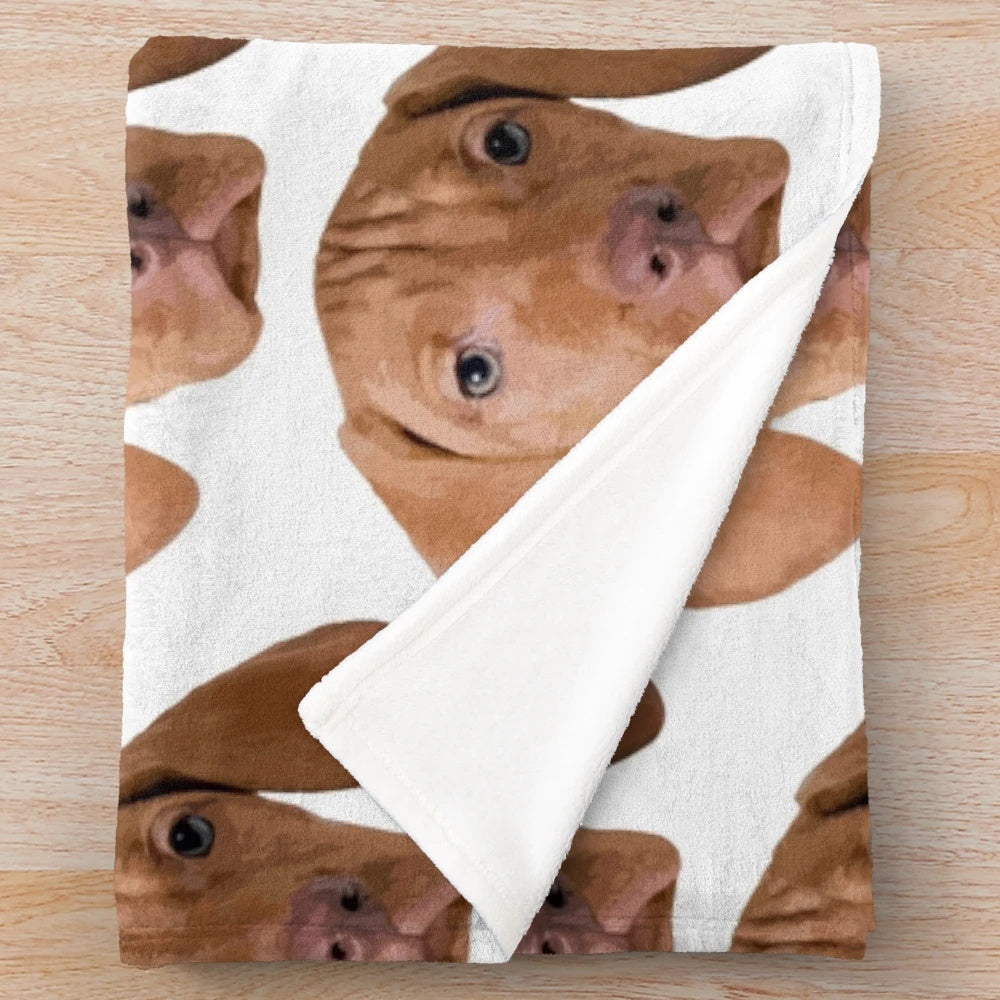 Colorful Hungarian Vizsla dog breed plush blanket
