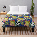 Soft and warm plush blanket with a unique hybrid moments pop art design