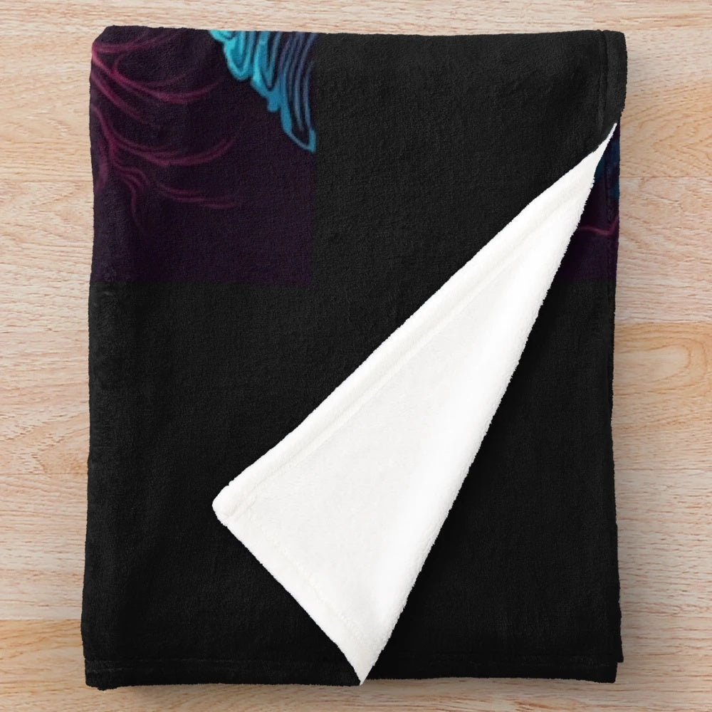 I Prevail-inspired plush blanket with heart vs mind design