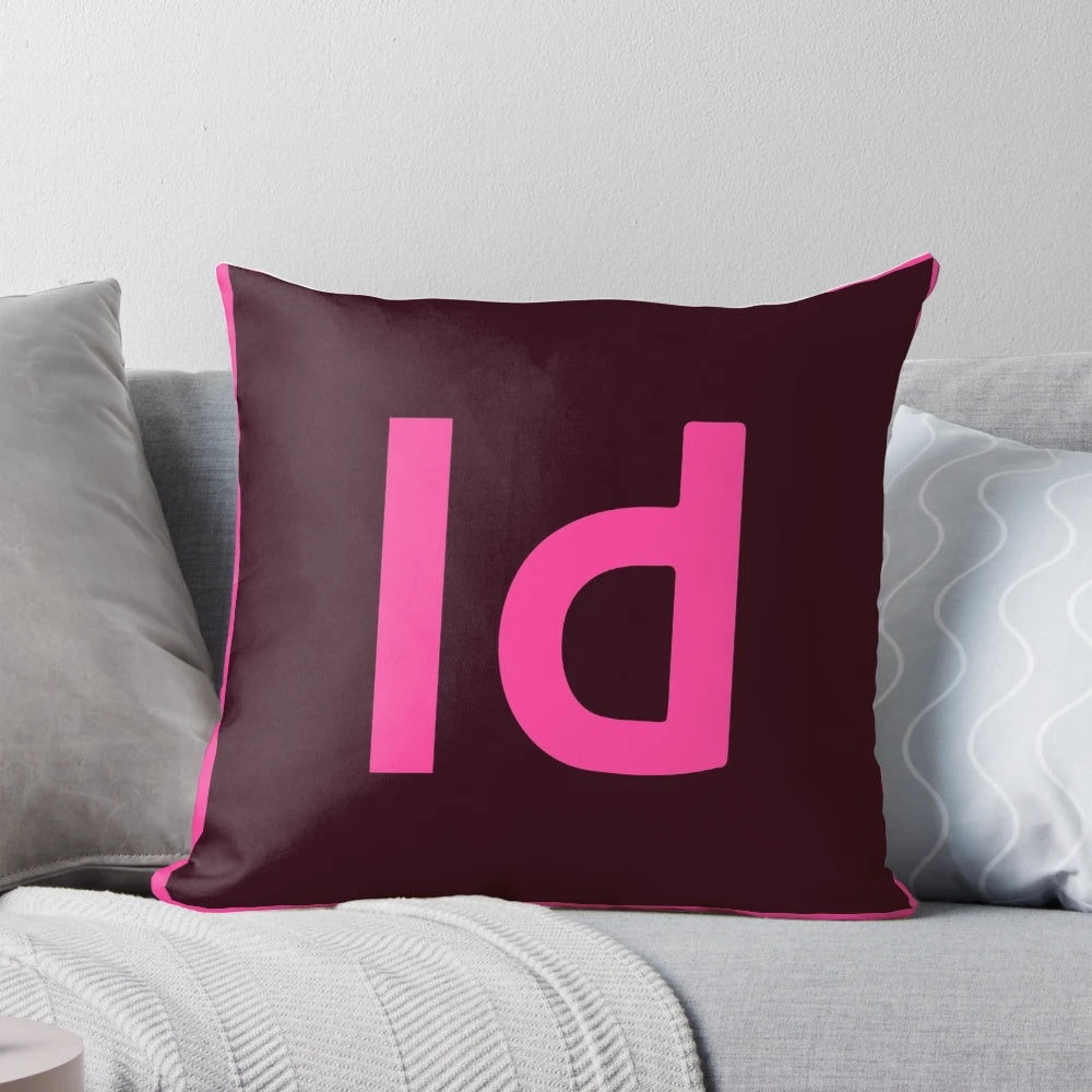 Indesign-inspired cushion pillow with a modern, creative design