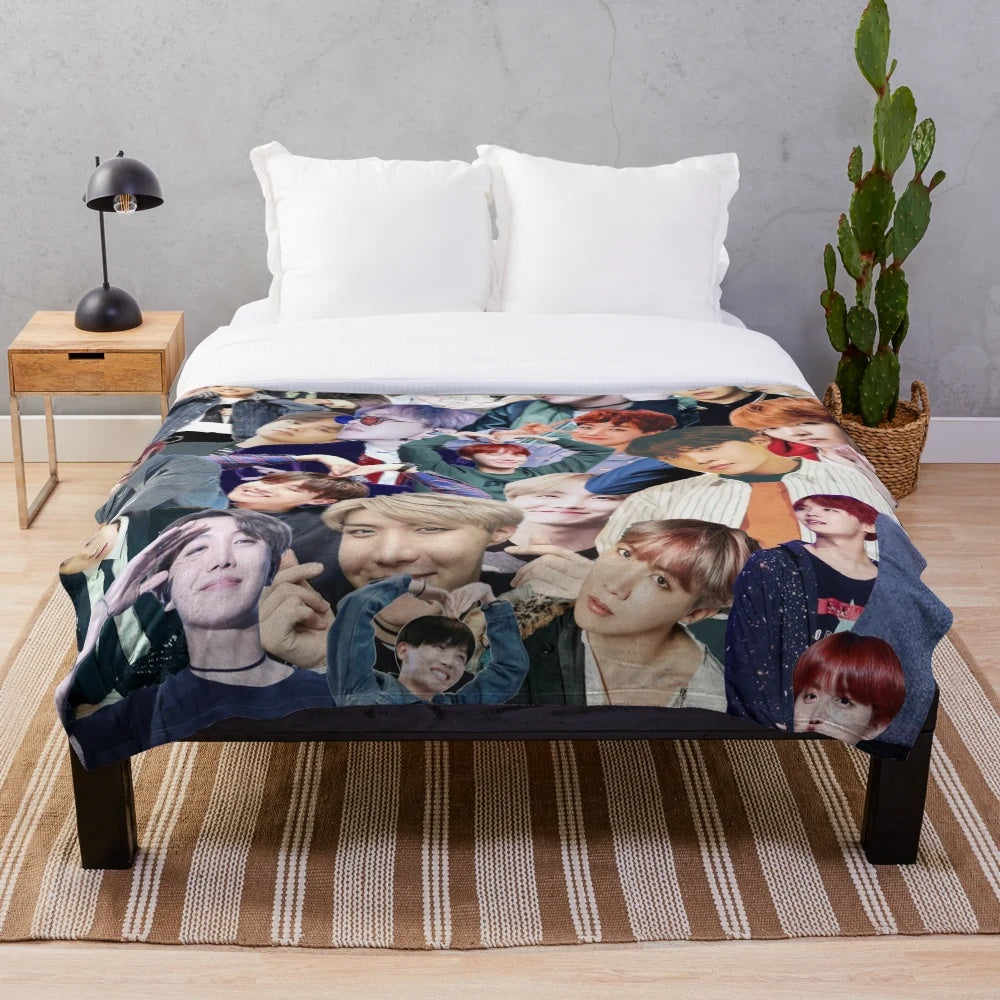 J-Hope BTS Collage Plush Blanket
