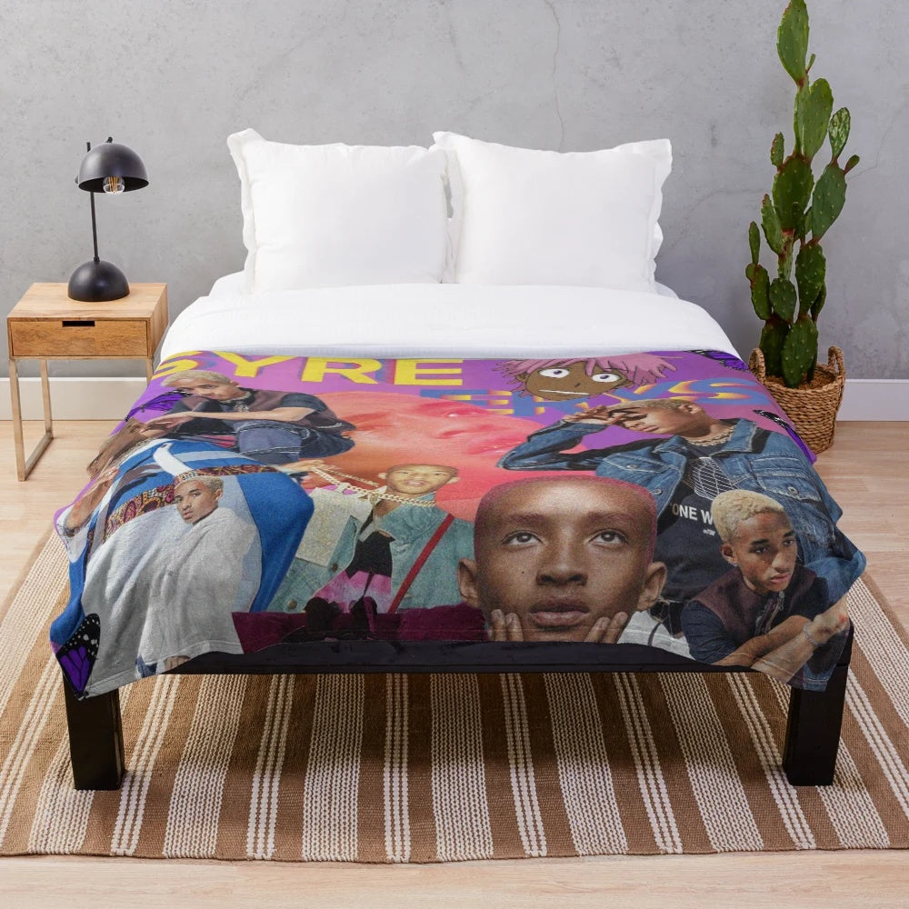 Cozy Jaden Smith plush blanket for home decor and music fans
