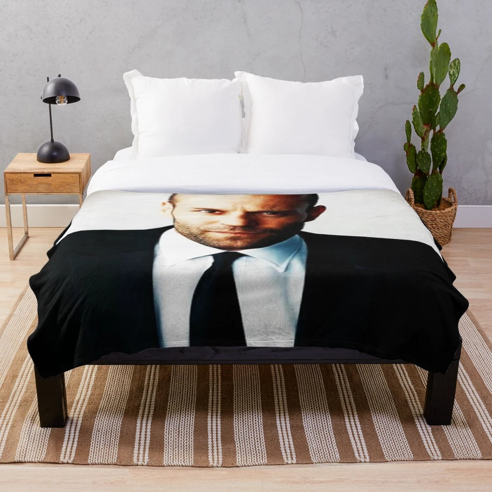 Jason Statham inspired plush blanket for movie fans