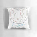 Decorative pillow featuring the iconic artwork of Jean Cocteau