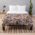 Plush blanket featuring an artistic design of actor Jeff Goldblum