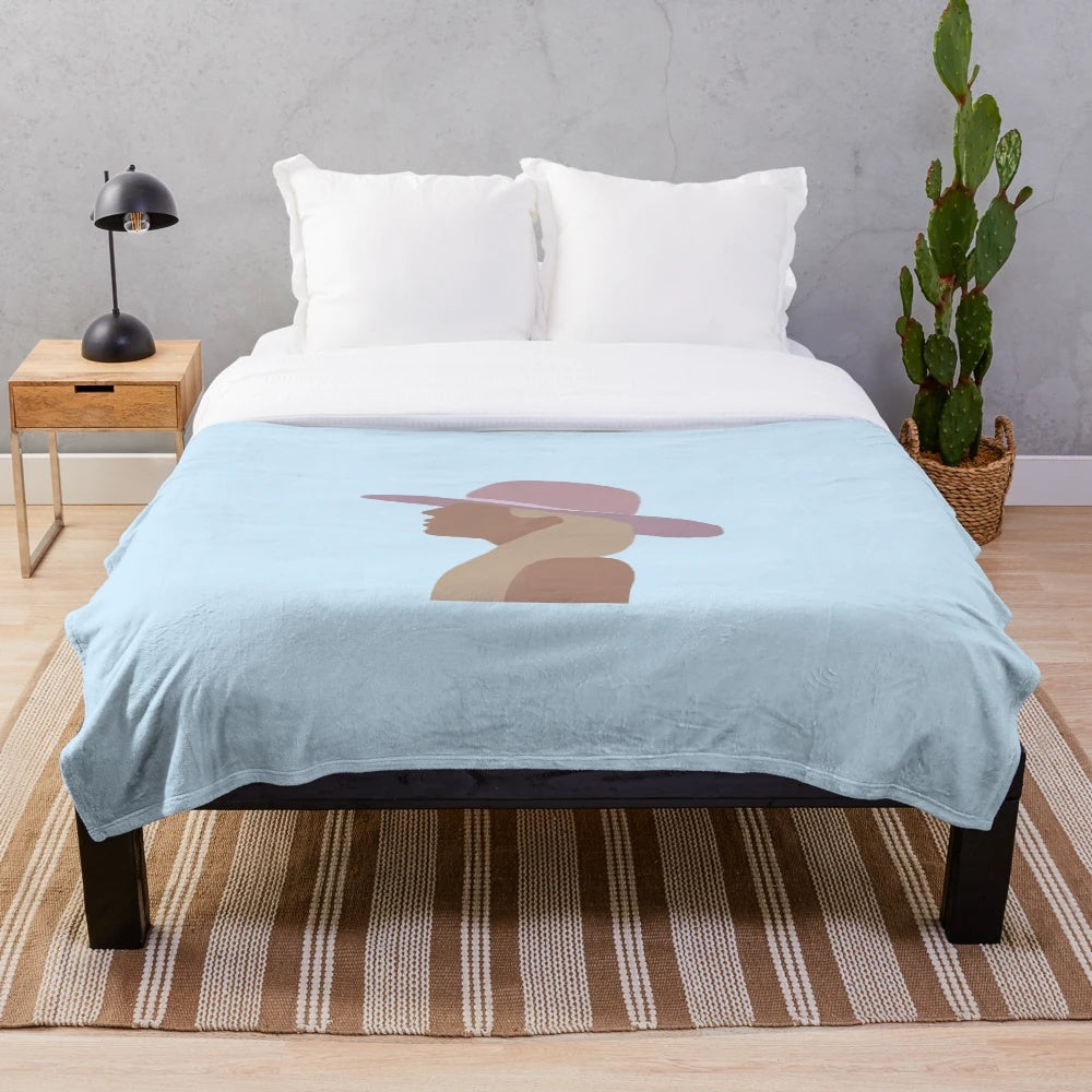 Soft, plush blanket in a minimalist Joanne-inspired design