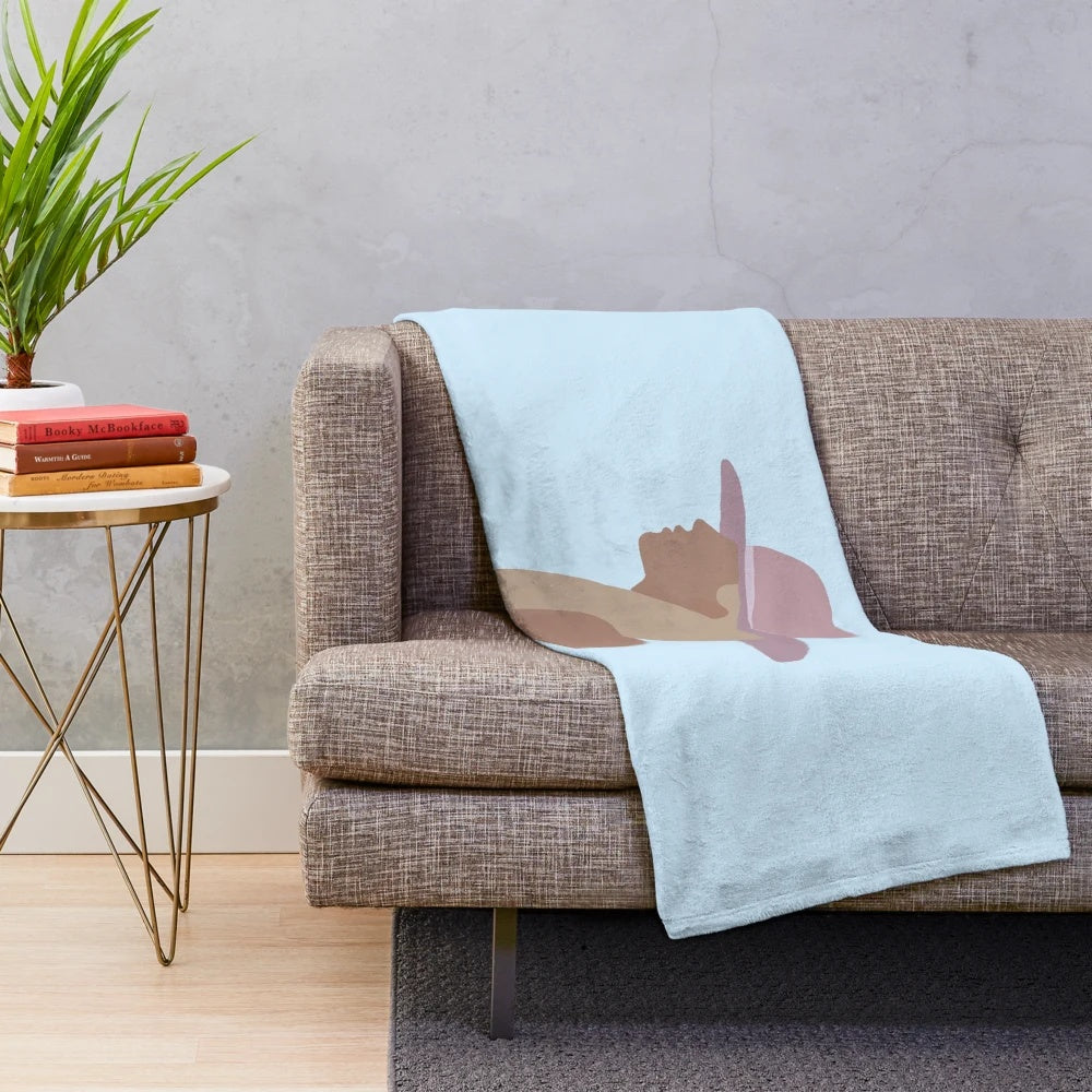 Soft, plush blanket in a minimalist Joanne-inspired design