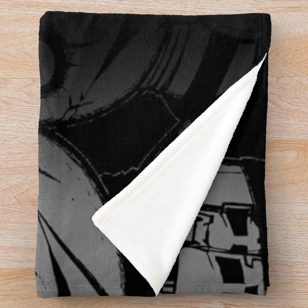 JTHM plush blanket with dark, gothic artwork inspired by Jhonen Vasquez's iconic comic series
